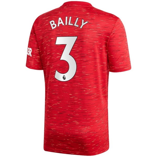 Camiseta Manchester United NO.3 Bailly Primera Equipación 2020-2021 Rojo